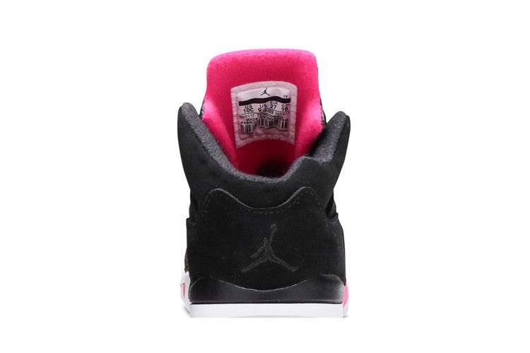 Jordan 5 pink hot sale and black