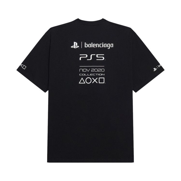 Buy Balenciaga Playstation Boxy T-Shirt 'Black' - 651795