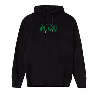 Buy Sacai x KAWS Flock Print Hoodie 'Black/Green' - 21 0286S 0130