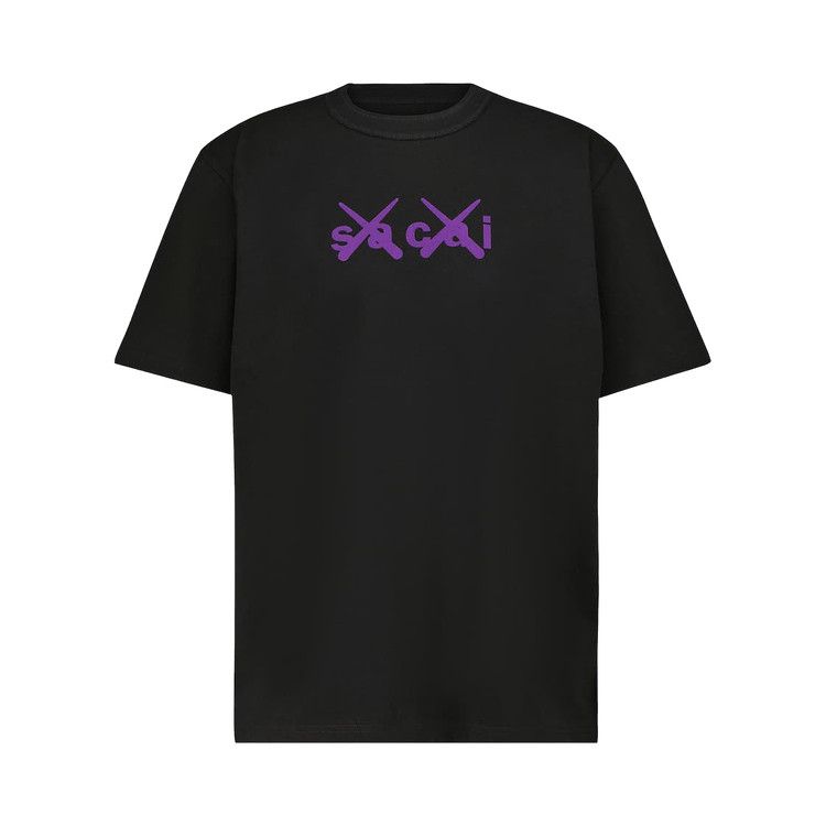 Buy Sacai x KAWS Flock Print T-Shirt 'Black/Purple' - 21 0288S