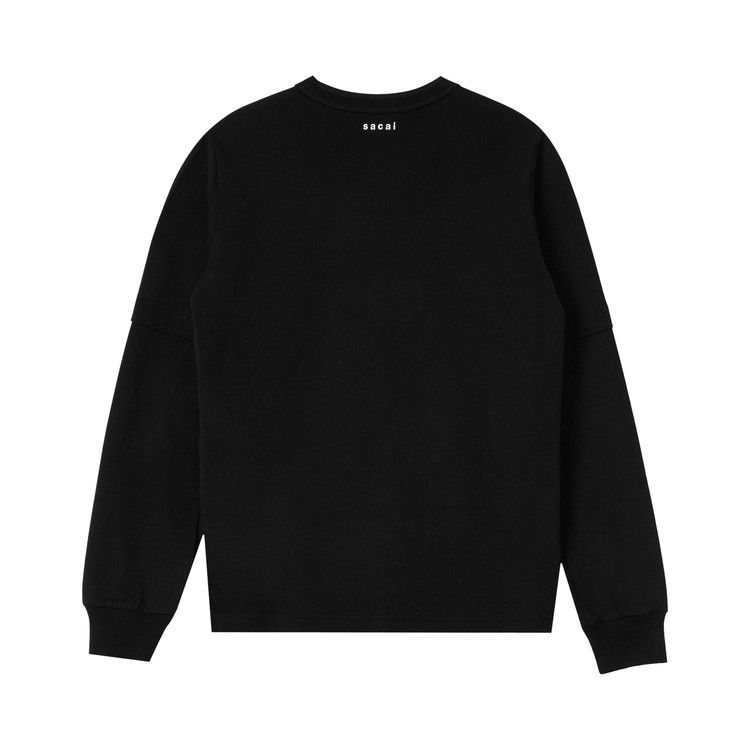 Buy Sacai x KAWS Flock Print Long-Sleeve T-Shirt 'Black/White