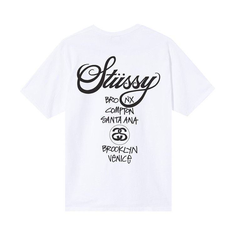 Stussy X Dover Street Market World Tour T-Shirt White