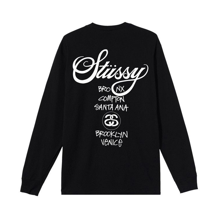 Stussy X Dover Street Market World Tour Long-Sleeve Tee 'black'