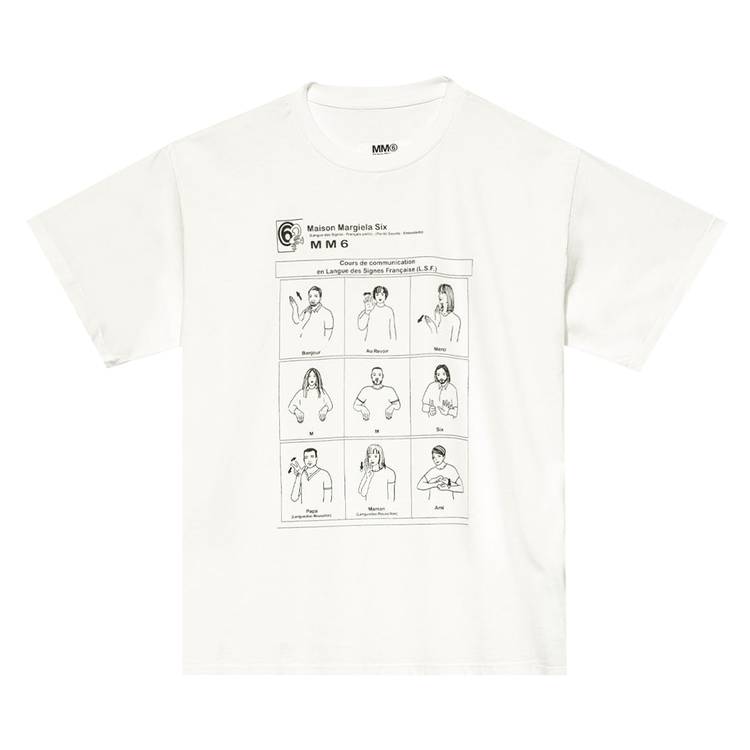 Buy MM6 Maison Margiela Sign Language T-Shirt 'White' - S52GC0213