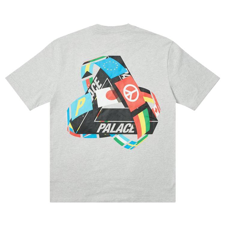 Palace Tri-Flag T-Shirt 'Grey Marl'