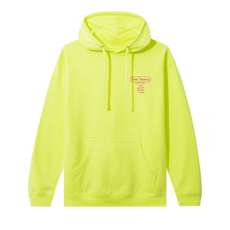 Buy Anti Social Social Club Over Thinking 21 Hoodie 'Neon Green