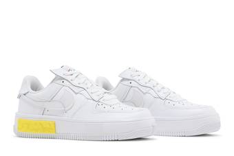 WOMEN'S NIKE AIR FORCE 1 FONTANKA CASUAL WHITE/YELLOW SIZE 8 Men 6.5  DA7024 101