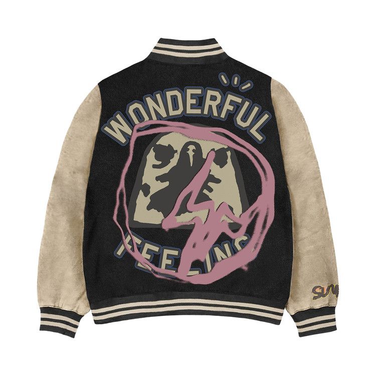 Buy Cactus Jack by Travis Scott For Fragment Manifest Letterman Jacket  'Black' - CJFR OJ11 BLAC