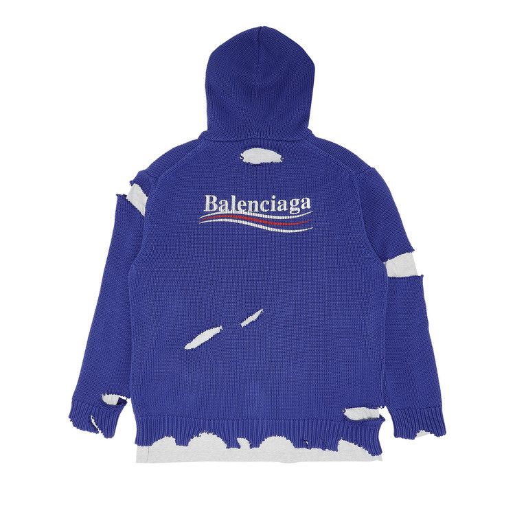 Buy Balenciaga Hoodie 'Pacific Blue/Grey' - 662718 T3212 4691 