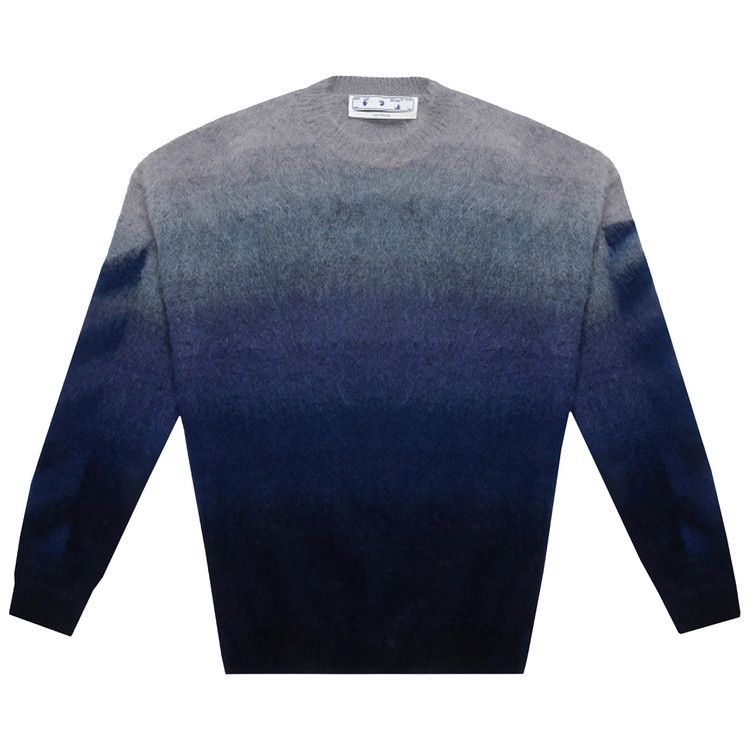 Off-White Diag Brushed Knit Crewneck 'blue'