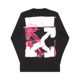 Buy Off-White Acrylic Arrow Long-Sleeve Tee 'Black/Fuchsia
