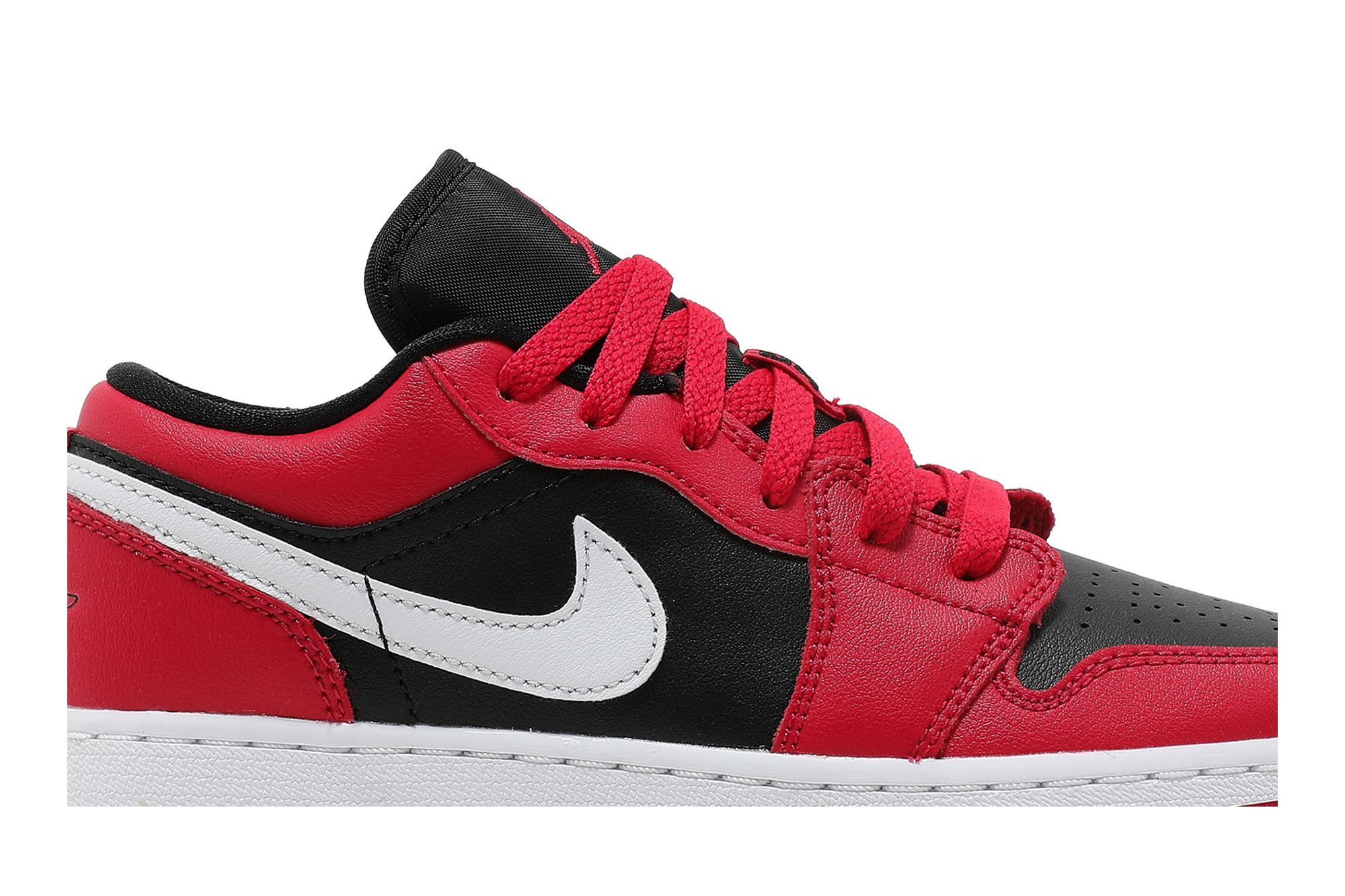 Pre-owned Air Jordan 1 Low Gs 'black Very Berry' In Red