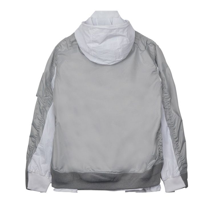 【NIKE×SACAI】layered bomber jacket fog M Nike-x-Sacai-Layered-Bomber-