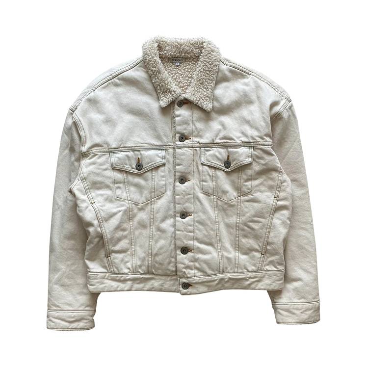 Buy Yeezy Season 5 Sherpa Denim Work Jacket 'Ivory' - 0071 