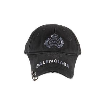 安心発送】 Destroyed L BALENCIAGA HEAVY Cap PIERCING BB CAP