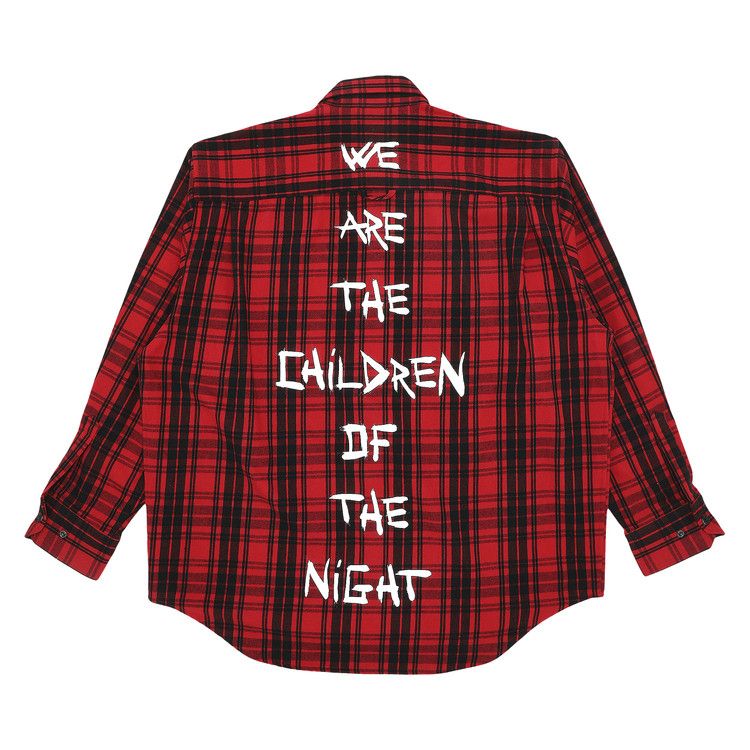 Buy Vetements Anarchy/Children Of The Night Flannel Shirt 'Red