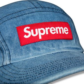 Buy Supreme Washed Chino Twill Camp Cap 'Denim' - FW21H90