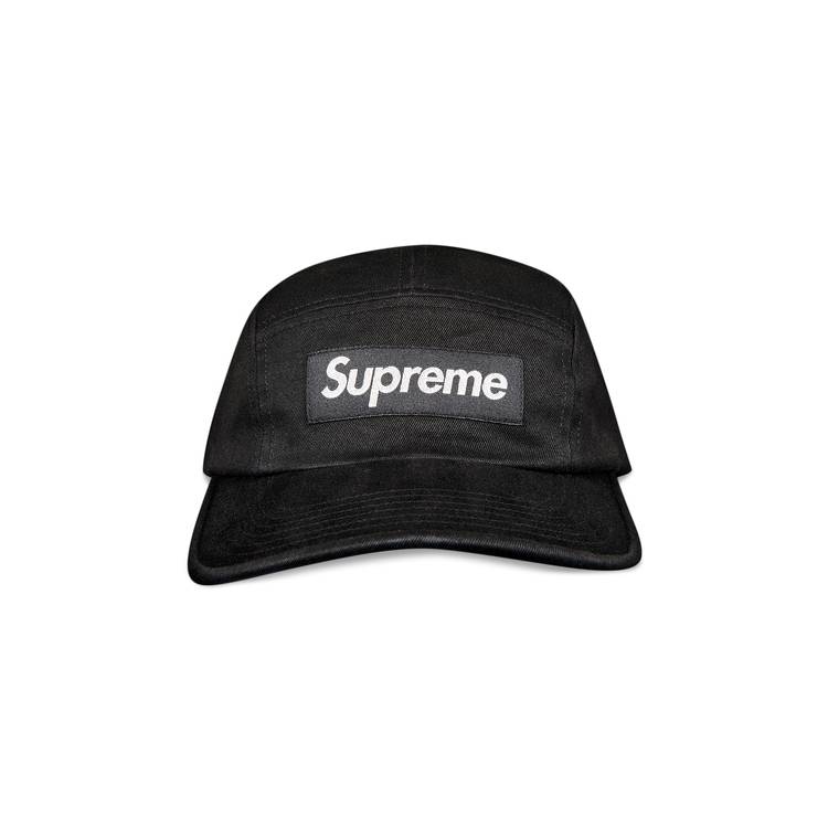 Buy Supreme Washed Chino Twill Camp Cap 'Black' - FW21H90