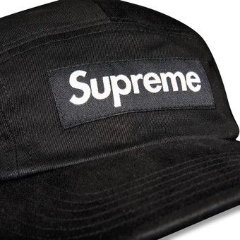Supreme Washed Chino Twill Camp Cap 'Black'
