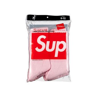 新品Supreme Hanes pink socks 4PACK 810207_01.jpg.jpeg