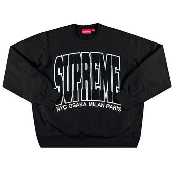 Buy Supreme Cities Arc Crewneck 'Black' - FW21SW25 BLACK