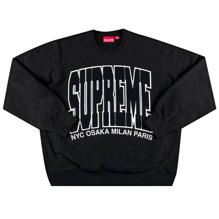 Buy Supreme Cities Arc Crewneck 'Black' - FW21SW25 BLACK 