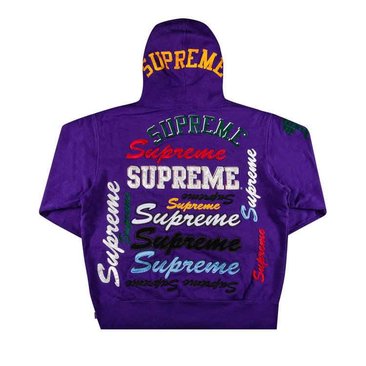 Supreme Multi Logo Hooded Sweatshirt 'Purple' | GOAT