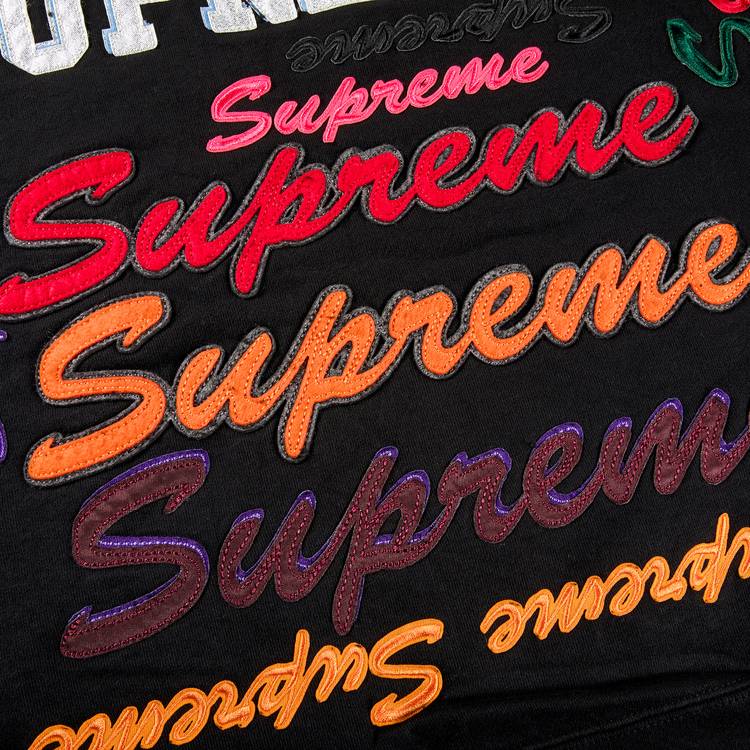 Supreme Multi Logo Hooded Sweatshirt 'Black