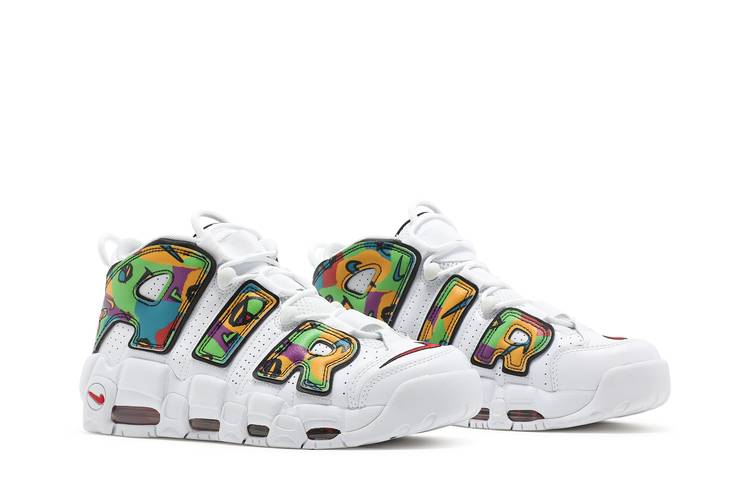 Nike Air More Uptempo Shoes Peace Love Basketball White Mens Size 10  DM8150-100