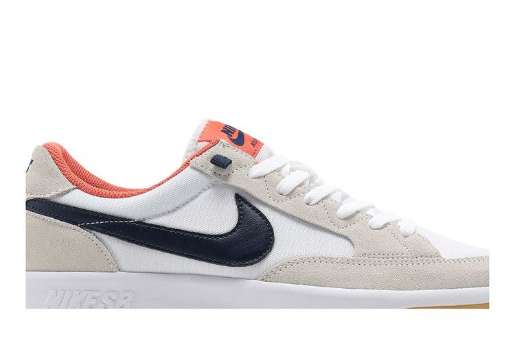 nike sb adversary white midnight navy turf orange