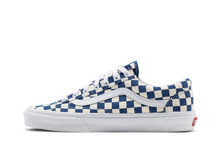 True blue sale checkerboard vans