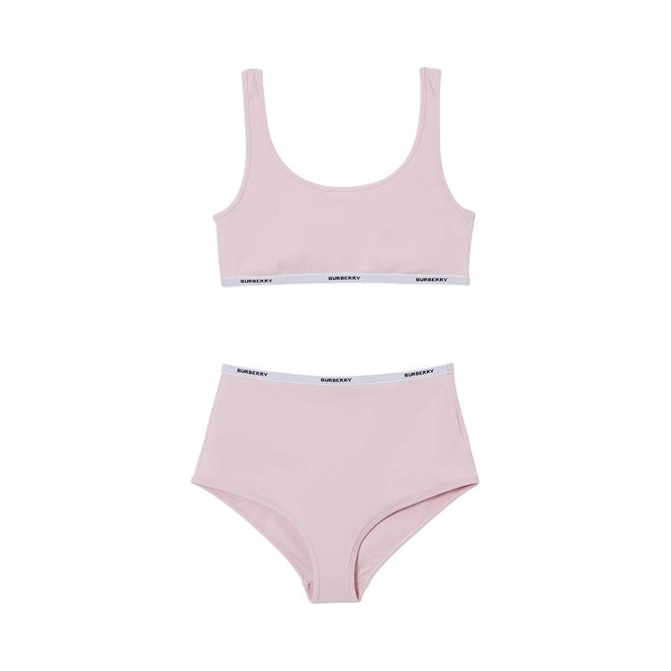 Burberry Tarnie Logo Tape Two-Piece Swimsuit 'Orchid Pink' | GOAT