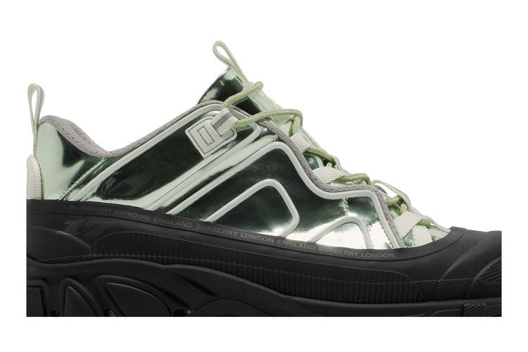 Burberry metallic leather on sale and nylon union sneakers