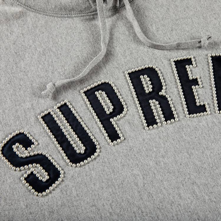 Buy Supreme Pearl Logo Hooded Sweatshirt 'Heather Grey' - FW21SW6