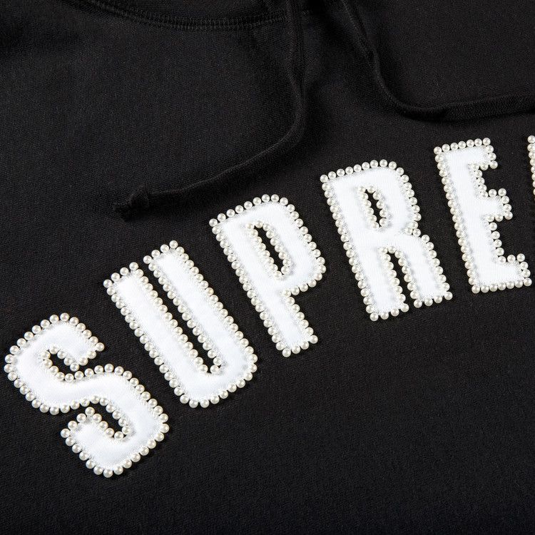 Buy Supreme Pearl Logo Hooded Sweatshirt 'Black' - FW21SW6