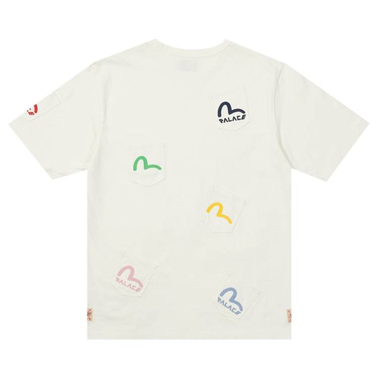 Buy Palace x Evisu Multi Pocket T-Shirt 'Egret' - P21EVTS001 | GOAT