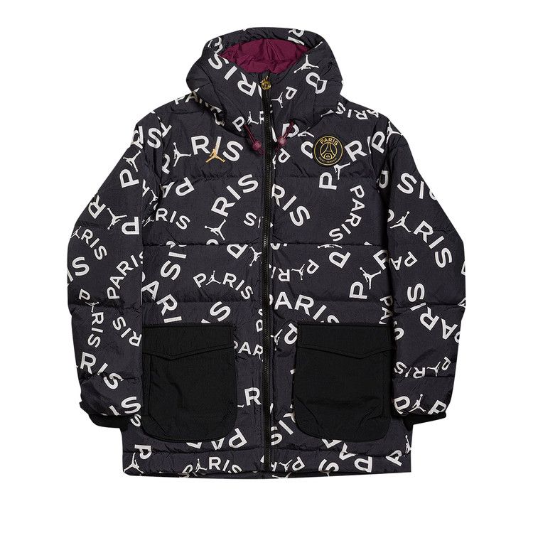 Air Jordan X Paris Saint-Germain Down Aop Parka Black