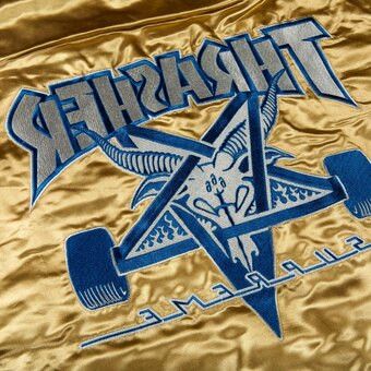 Buy Supreme x Thrasher Satin Varsity Jacket 'Gold' - FW21J118 GOLD