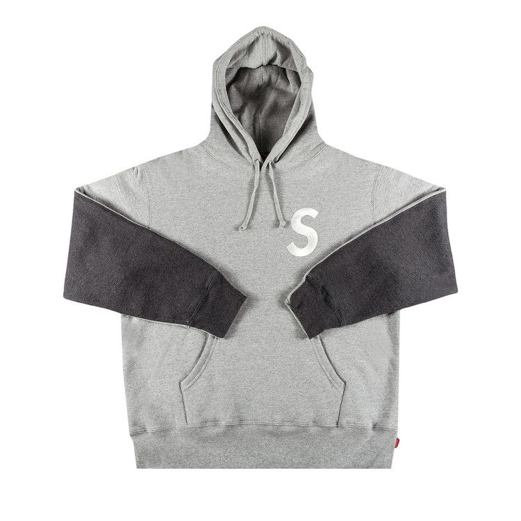 Buy Supreme S Logo Split Hooded Sweatshirt 'Heather Grey