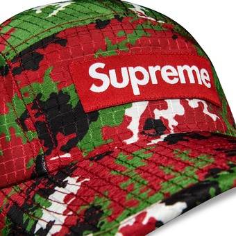 Supreme Layered Camo Camp Cap 'Red' | Red | Men's Size 200