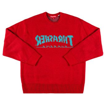 Buy Supreme x Thrasher Sweater 'Red' - FW21SK29 RED | GOAT