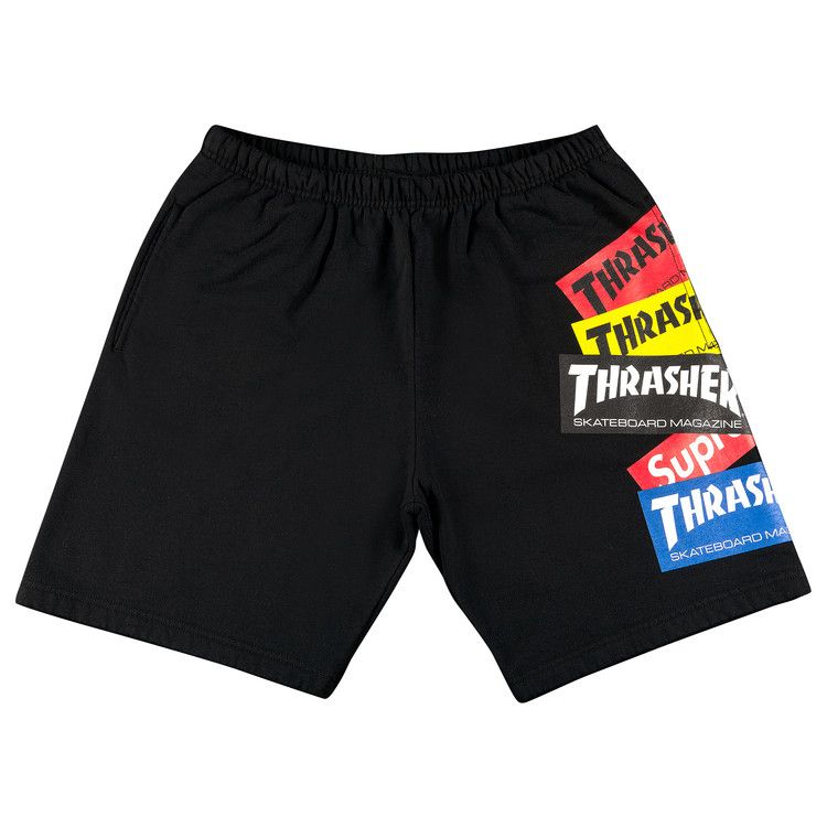 Buy Supreme x Thrasher Multi Logo Sweatshort 'Black' - FW21SH4