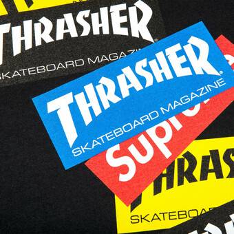 Supreme x Thrasher Multi Logo Long-Sleeve Tee 'Black'
