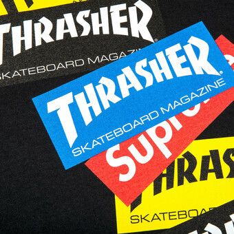 Buy Supreme x Thrasher Multi Logo Long-Sleeve Tee 'Black