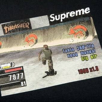 Buy Supreme x Thrasher Game Tee 'Black' - FW21T12 BLACK | GOAT