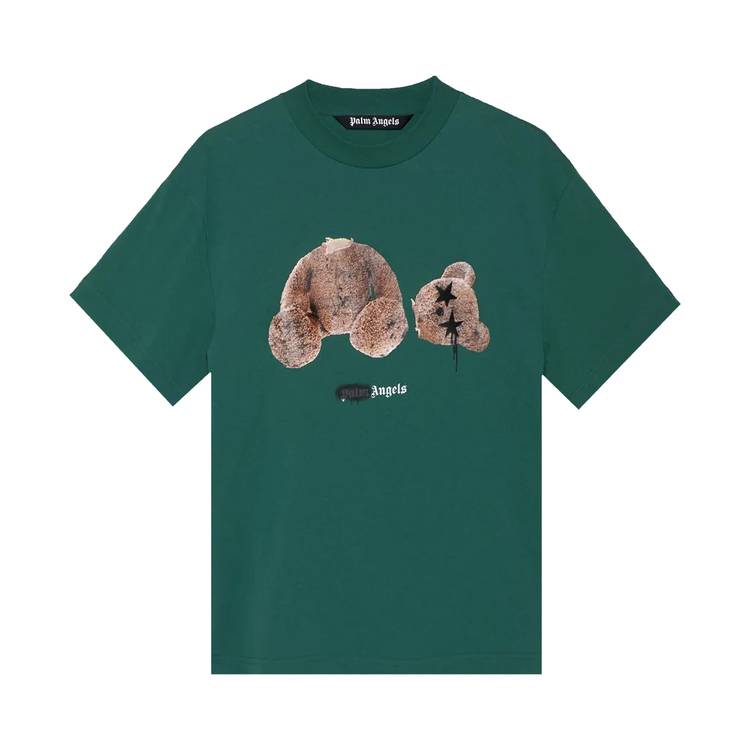 Buy Palm Angels Spray Bear Classic Tee 'Forest Green 