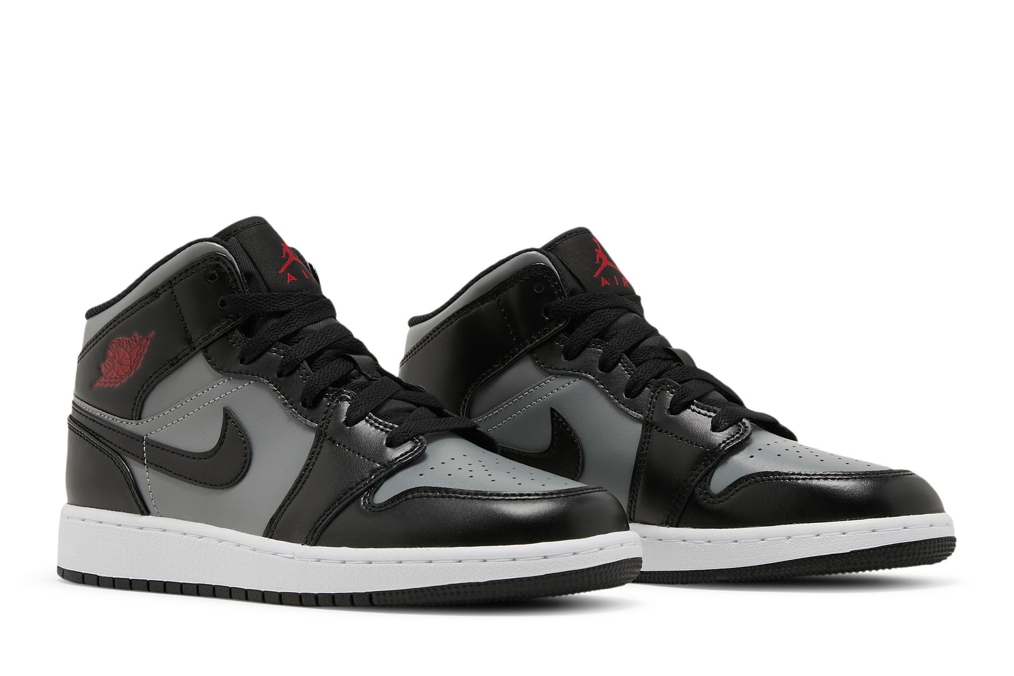 Pre-owned Air Jordan 1 Mid Gs 'shadow' In Grey