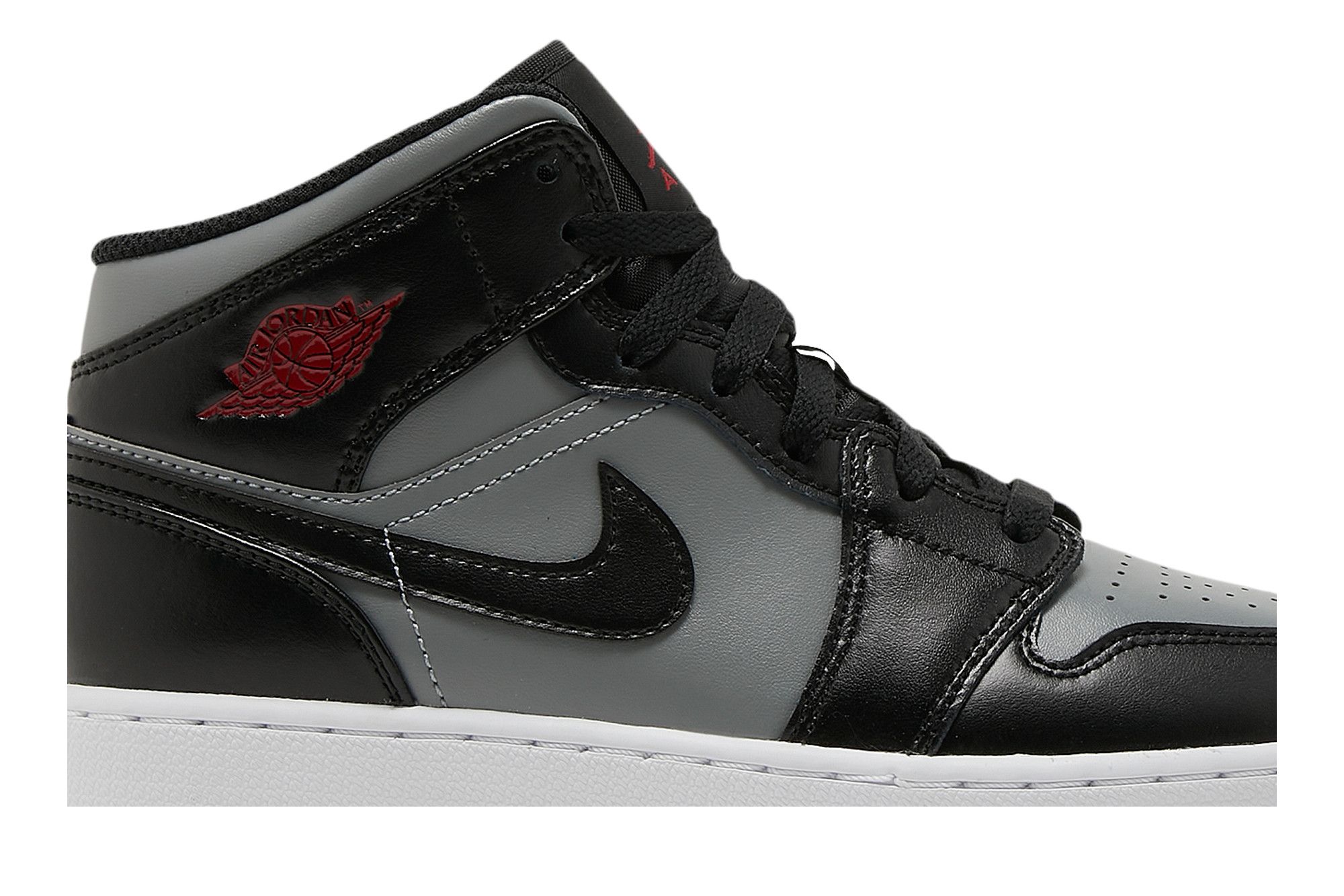 Pre-owned Air Jordan 1 Mid Gs 'shadow' In Grey