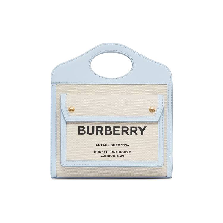 Burberry Warm Royal Blue Mini Leather Soft Pocket Tote Bag 8039046  5045625135466 - Handbags - Jomashop