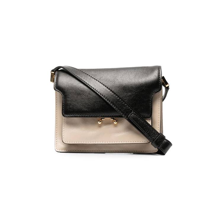 Marni Trunk Soft Mini Bag in Beige and Black Leather Multiple colors  ref.373674 - Joli Closet